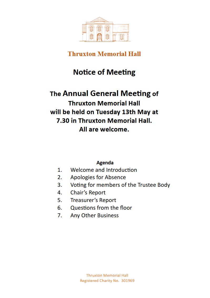 Thruxton Memorial Hall in Hampshire